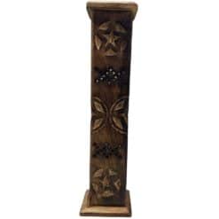Box Incense Tower - Pentacle Metal Inlay