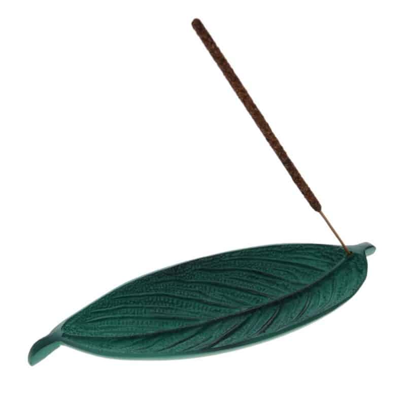 Green Leaf Aluminium Incense Burner