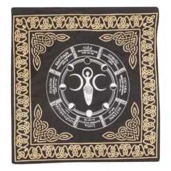 Altar Cloth - Goddess Moon Black Gold