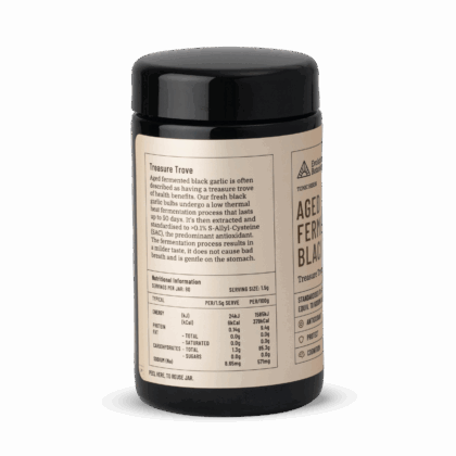 Aged Fermented Black Garlic 120g - Evolution Botanicals