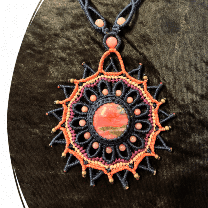 Mandala Necklace with Peruvian Pink Opal