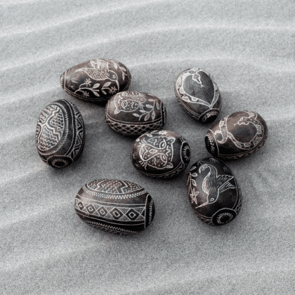 Medium Head Egg Shaped Ceremonial Rattle