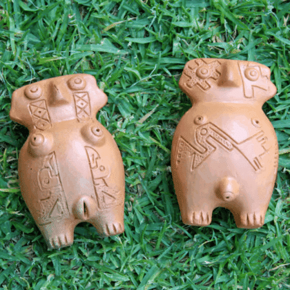 Pachamama and Pachatata Ceremonial Shamanic Rattle