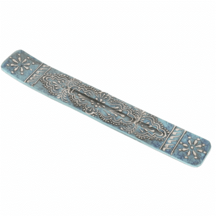 Painted Floral Blue Incense Burner