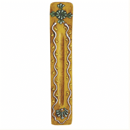 Painted Floral Yellow Incense Burner