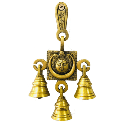 BELL Brass Door Bell SUN & MOON 7 Inch