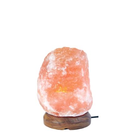 12V Himalayan Salt Lamp 1-2Kg SWEETIE Wooden Base