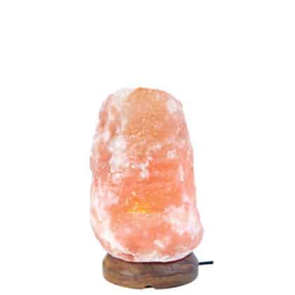 12V Himalayan Salt Lamp 2-3Kg NATURAL Wooden Base